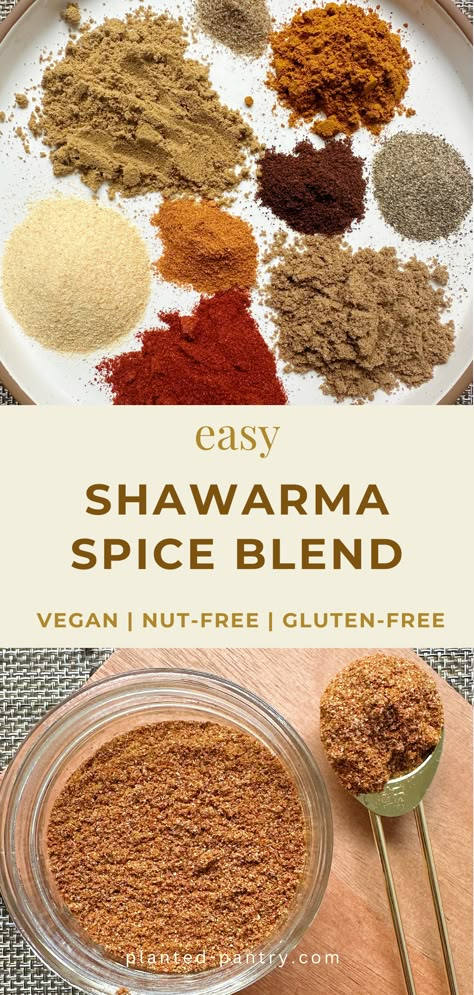 Make this easy Shawarma Spice Blend and enjoy classic Middle Eastern flavors on all of your favorite proteins. Middle Eastern Seasoning, Shawarma Spices Recipe, Shawarma Seasoning Spice Mixes, Egyptian Spice Blend, Middle Eastern Shawarma, Shawarma Spice Recipe, Middle Eastern Spices, Middle Eastern Spice Blend, Spicy Shawarma Sauce