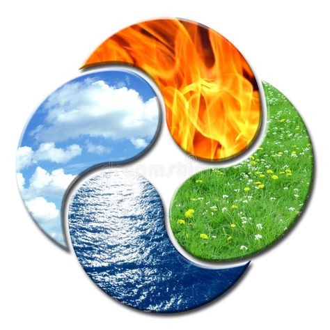 Earth Fire Water Air, Earth Air Fire Water, Photo Elements, Elements Tattoo, Fantastic 4, 4 Element, Floral Composition, 4 Elements, Force Of Nature