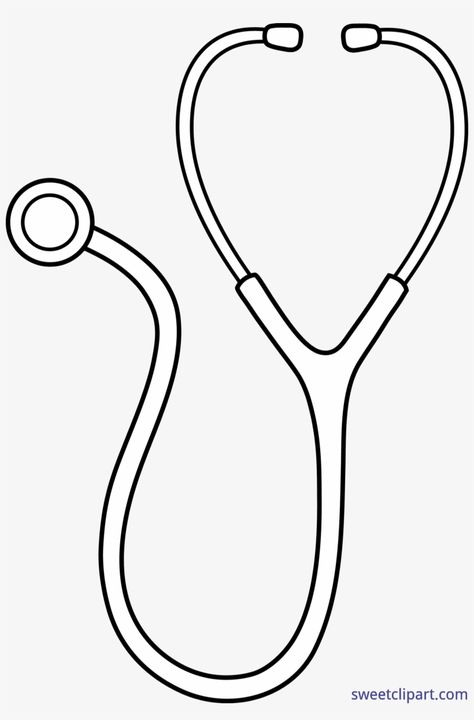 Doctor Stethoscope Drawing, How To Draw Stethoscope, Stethoscope Drawing Art, Stethoscope Doodle, Medicine Drawing, Stethoscope Drawing, Stethoscope Clipart, Stethoscope Tattoo, Doctor Clipart