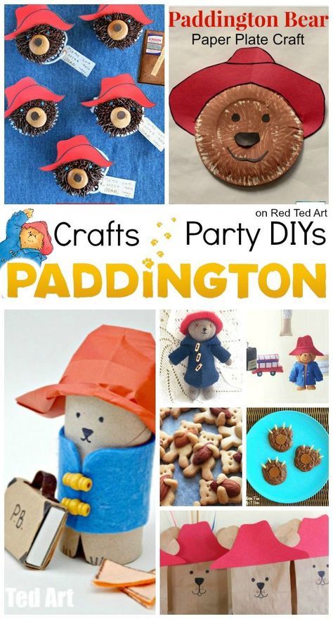 Bear Party Ideas, Paddington Bear Party, Oso Paddington, Red Ted Art, Arts And Crafts For Adults, Bear Birthday Party, Arts And Crafts House, Easy Arts And Crafts, Art And Craft Videos