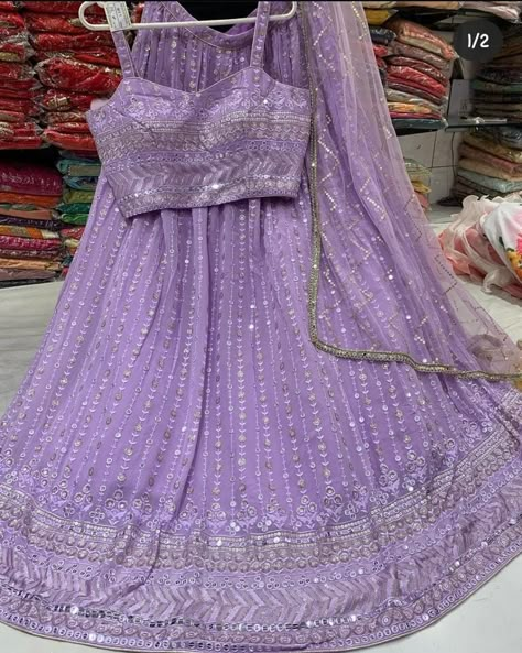 Indian Wedding Outfits Purple, Purpal Colour Dress, Lilac Lengha, Pastel Lavender Lehenga, Lavender Lengha, Purple Indian Dress, Purple Lengha, Lavender Lehenga, Purple Lehenga