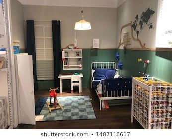 10 Aug 2019; Nonthaburi Thailand: Ikea Bedroom Showroom at IKEA Store and Warehouse Bangyai Thailand. Childers Room Ikea, Ikea Bedroom Showroom, Ikea Childresn Basement, Kids Room Ikea, Bedroom Showroom, Nonthaburi Thailand, Ikea Leksvik Toddler Bed, Ikea Showroom, Ikea Kids Room