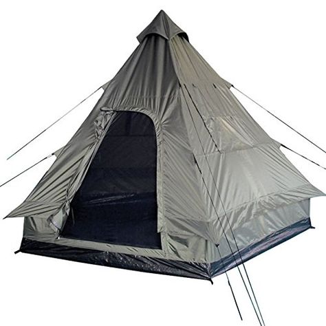 Amazon.com : Mil-Tec Pyramid Tent ''Tipi'' Olive : Sports & Outdoors Coleman Tents, Pyramid Tent, Coleman Tent, Big Tent, Tents Camping, Instant Tent, Camping 101, Tipi Tent, 4 Person Tent