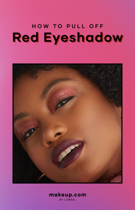 How to Wear Red Eyeshadow How To Apply Red Eyeshadow, New Makeup Looks, Red Eyeshadow Look, Eyeshadow For Hooded Eyes, Red Eye Makeup, Eyeshadow Tips, Deep Set Eyes, Cute Eyeshadow Looks, Red Eyeshadow