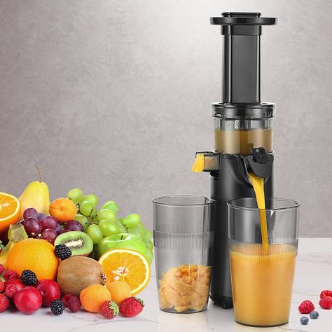 Enjoy tasty, fresh, healthy fruit juice from home with the Devanti Cold Slow Press Juicer. Designed for superior juice extraction, the juicer features a low-speed masticating auger for smooth juicing and a high juice yield from your favourite fruit. Say goodbye to mixed pulp and juice: your juicer will effectively separate them foor a pure and refreshing drink every time. Crafted from food-grade durable materials, the cold press slow juicer features an ABS injection housing that guarantees long- Healthy Fruit Juice, Slow Juicer, Cold Press Juicer, Juice Extractor, Healthy Fruit, Christmas Dinnerware, Feeding Tube, Fresh Juice, Healthy Fruits