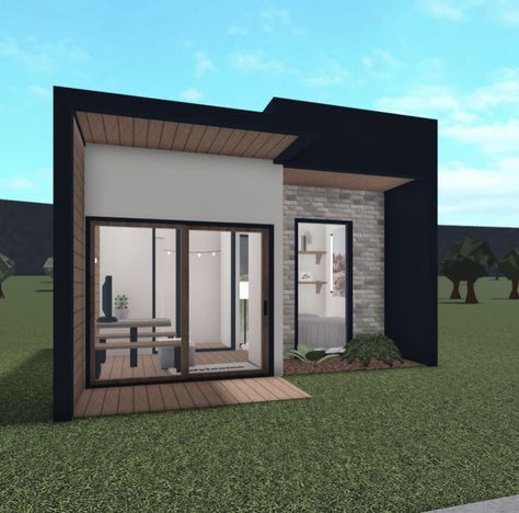 45k Bloxburg House, Roblox Bloxburg House Ideas 1 Floor, Small Easy Bloxburg House, Mini House Layout Bloxburg, Bloxburg 5k House, Mini Bloxburg House Layout, Bloxburg Tiny Home, Small House Layout Bloxburg, Small House Bloxburg