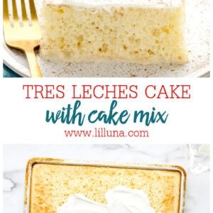 Fresh Salsa Recipes, Cake Mix Uses, Easy Tres Leches Cake, Easy Tres Leches, Simple Cake Ideas, Easy Party Treats, Tres Leches Recipe, Christmas Cookies To Make, Three Milk Cake