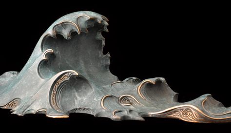 great-wave — Maisano Art Waves Sculpture, Wave Ceramic, Wave Sculpture, Sculpture Gallery, Sea Sculpture, Surf Decor, Wave Art, Art Japonais, Ceramics Projects