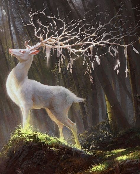 Medusa Pictures, Medusa Art, Mystical Animals, Arte 8 Bits, White Deer, Fantasy Beasts, Forest Creatures, Fantasy Creatures Art, Mythical Creatures Art