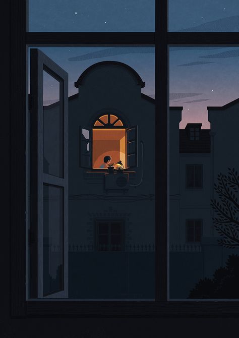 Night Window, Wattpad Background, Window Illustration, Window Drawing, Night Illustration, Animation Illustration, Book Background, Designer Art, Shanghai China