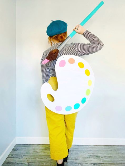 DIY Artist Costume – Auburn Artisan Artist Halloween Costume, Make Your Own Paint, Carnaval Diy, Vocabulary Parade, Artist Costume, Career Costumes, Cute Couples Costumes, Costume Carnaval, My First Halloween