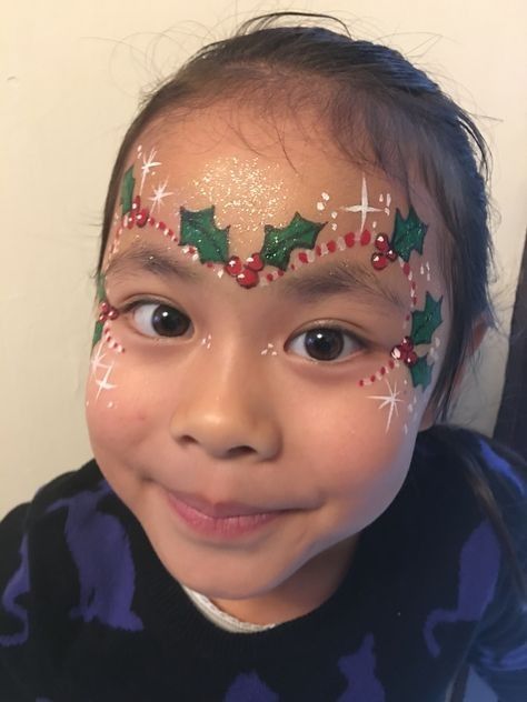 Kids Christmas Crafts, Xmas Makeup, Christmas Face Painting, Christmas Eye Makeup, Painting Face, Face Painting Tutorials, Christmas Makeup Look, Face Painting Easy, Face Paint Makeup