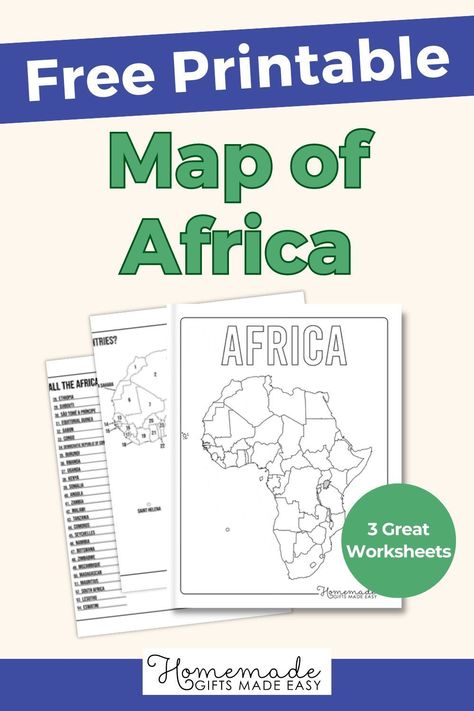 Enhance your geography lessons with our blank maps of Africa, perfect for teachers, parents, and students. Download and print these outlines for a range of educational uses or just for fun. Map Of Africa With Countries, Africa Geography Activities, Maps Of Africa, Geography Printables, Map Quiz, Free Educational Printables, Name Tracing Worksheets, Geography Activities, Free Homeschool Printables