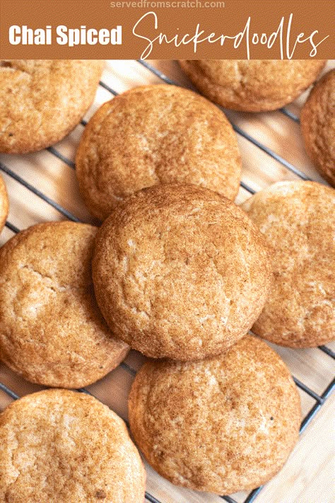 Chai Snickerdoodles, Soft Snickerdoodle Cookies, Home Cookies, Dessert Bar Recipes, Biscuits Recipes, Classic Chocolate Chip Cookies, Snickerdoodle Cookies, Buttery Shortbread, Dessert Bar Recipe