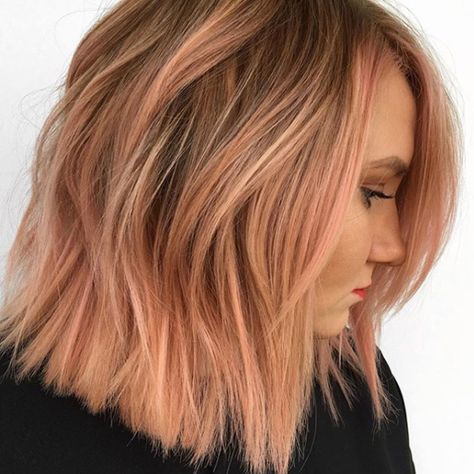 Brown To Peach Balayage, Peach Balayage Brunette, Apricot Balayage, Coral Balayage, Peach Brown Hair, Coral Highlights, Support Aesthetic, Aesthetic Honey, Balayage Medium