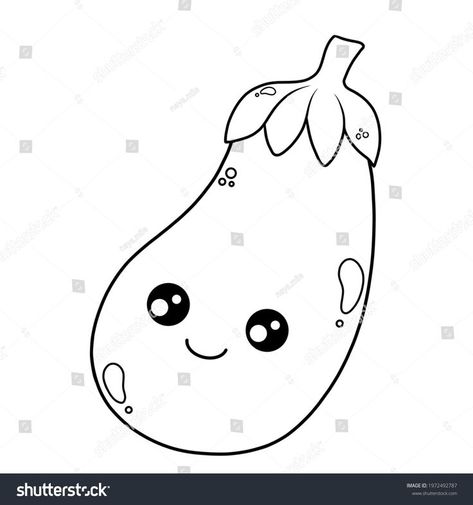 #cute #delicious #diet #drawing #eat #eggplant #element #food #fresh #freshness #fun #funny #healthy #illustration #kawaii #kid #line #natural #nature #nutrition #organic #outline #plant #smile #summer #vegan #vegetable #vegetables #vegetarian #vitamin Vegetable Outline Drawing, Vegetarian Drawing, Eggplant Image, Healthy Illustration, Vegetable Drawing, Funny Vegetables, Outline Images, Preschool Art Activities, Natural Nature