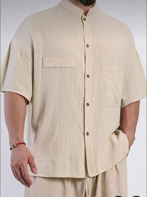 Dressing Sense For Men, Baggy Shirt Outfit, Mens Linen Shirts Casual, Linen For Men, Net Shirt, Kurta Men, Dressing Sense, Men Fashion Casual Shirts, Shirts Short Sleeve