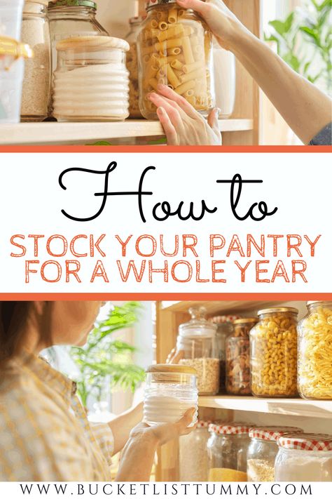 Healthy, shelf-stable pantry recommendations to keep on hand for healthy meals at any time! #pantryfoods #pantrystaples #wholegrains #legumes Year Bucket List, Healthy Pantry Staples, Stocked Pantry, Survival Food Storage, Emergency Preparedness Food, Happy Homemaking, Healthy Pantry, Stock Your Pantry, Homemade Pantry