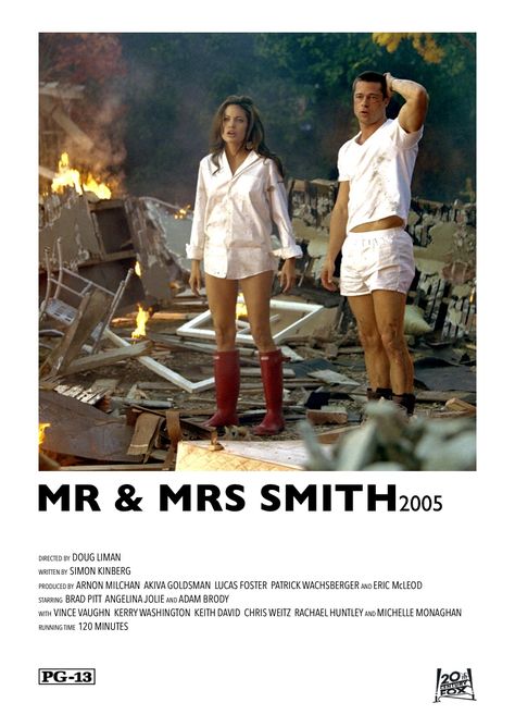 Mr And Mrs Smith Poster, Movies Minimalist Poster, Movies Minimalist, Minimalist Movie Posters, Rom Coms, Posters Movie, Mr Mrs Smith, Mr And Mrs Smith, Mr & Mrs Smith