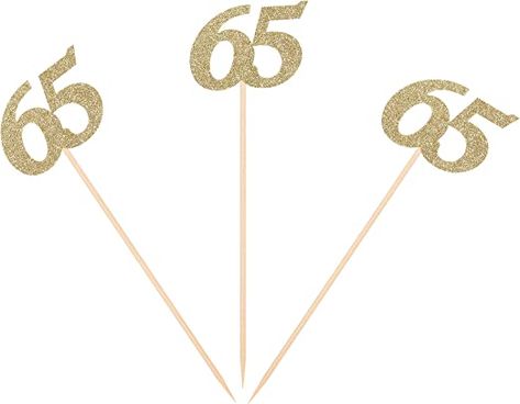 Amazon.com: Pack of 10 Gold Glitter 65th Birthday Centerpiece Sticks Number 65 Table Topper Age Letter Decorations : Toys & Games Decorating With Sticks, Birthday Centerpiece, Letter Decoration, Birthday Centerpieces, Glitter Birthday, 65th Birthday, Table Topper, White Party, Table Toppers