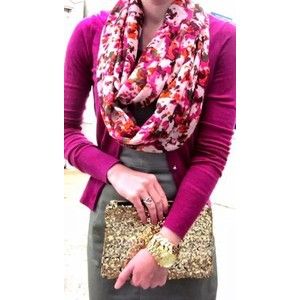 Cute Clothes!! Printed Scarf, Pink Cardigan, Work Attire, Work Fashion, Scarf Print, Fashion Sense, Love A, The Professional, Passion For Fashion