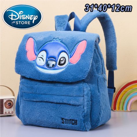 Disney Bags Backpacks, Stitch Plush, Stitch Backpack, Mickey Mouse Donald Duck, Kindergarten Backpack, Cartoon Backpack, Stitch Clothes, Plush Bags, Stitch Cartoon