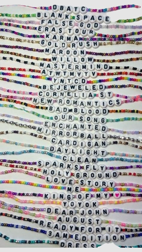 Era Your Bracelet, 4 Friendship Bracelets, Eras Bead Bracelet, Eras Tour Friendship Bracelets Debut, Taylor Eras Bracelet, Taylor Friendship Bracelet Funny, Eras Tour Bead Bracelets, Ears Tour Friendship Bracelets, Concert Friendship Bracelets