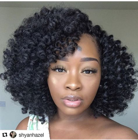 Crochet Human Hair, Latch Hook Hairstyles, Crochet Braid Hairstyles, Wand Curl Crochet Hair, Curl Wand, Crochet Twists, Baby Doll Hair, Hairstyles Crochet, Crochet Braid Hair