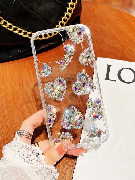 Custom Coque, Handmade Mobile Cover, Bling Phone Cases Diy, Case Iphone Couple, Diy Rhinestone Crafts, Rose Phone Case, Diy Phone Case Design, Crystal Phone Case, Bling Phone Cases