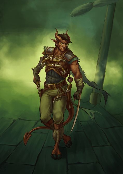 Sav Tiefling Pirate Captain, Pirate Gunslinger, Tiefling Pirate, Dnd Pirate, The Ferryman, D D Races, Setting Inspiration, Fantasy Ideas, Pirate Captain