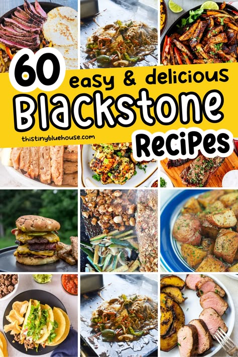 These simple yet delicious Blackstone grill recipes are a must try. We've collected the best Blackstone recipes for you to try. From Blackstone dinner ideas to Blackstone griddle breakfast recipes we've collected over 60 absolutely delicious Blackstone griddle recipes every flat top griddle owner needs to try. Blackstone Breakfast Ideas, Blackstone Dinner Ideas, Blackstone Dinner, Blackstone Hibachi, Blackstone Grill Recipes, Griddle Breakfast, Blackstone Griddle Recipes, Outdoor Griddle Recipes, Blackstone Cooking