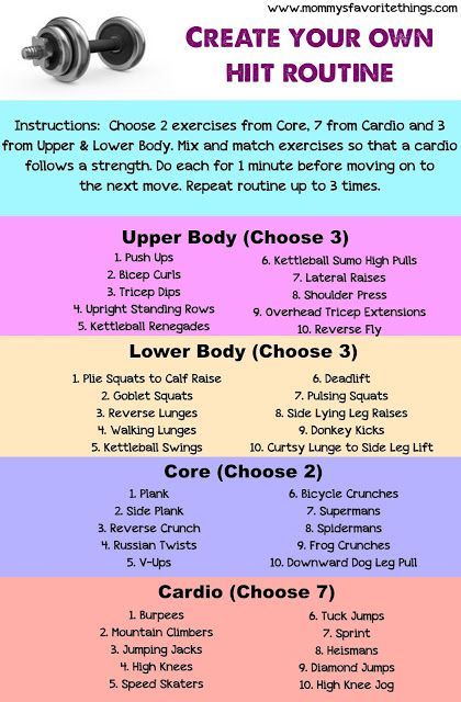 Mommy's Favorite Things: Create your Own HIIT Routine Hiit Routine, Plie Squats, Woman Workout, Cardio Yoga, Full Body Workouts, Hiit Workout At Home, Fitness Routines, At Home Workout Plan, An Exercise