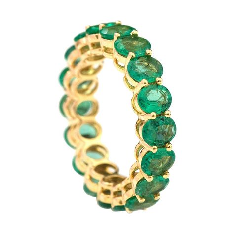 Emerald Eternity Ring, Emerald Band Ring, Emerald Eternity Band, Sapphire Eternity Band, Emerald Band, Contemporary Ring, Eternity Band Ring, Yellow Gold Setting, Gold Band Ring