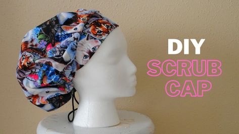 Diy Scrub Cap, Scrub Hat Patterns, Scrubs Pattern, Medical Scrubs Fashion, Scrub Caps Pattern, Hospital Ideas, Bouffant Scrub Caps, Ponytail Scrub Hat, Bouffant Scrub Hat