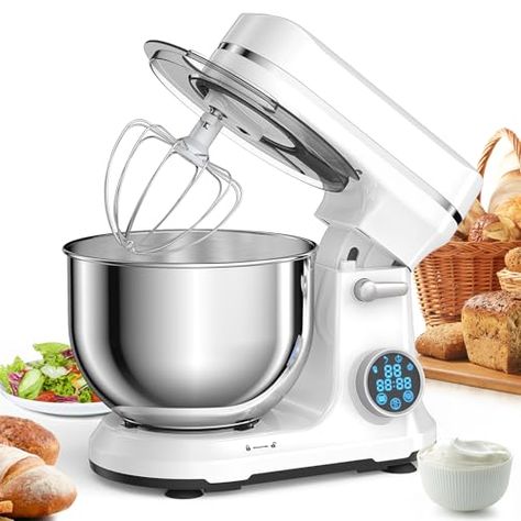 BioloMix Stand Mixer, 1200W DC Motor 11 Speed Tilt Head Food Mixer, Digital OLED Screen, Kitchen Electric Food Stand Mixer with Dough Hook, Flat Beater, Whisk, (White) Trending Phone Cases, Vr Accessories, Iphone Case Brands, Food Stand, Deck Accessories, Wifi Booster, Xbox Accessories, Phone Case By Types, Kitchen Games