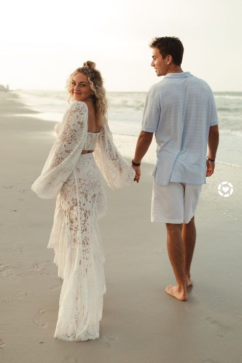 Engagement Photoshoot. Wedding Shoot Dress. Ivory Lace Dress. Ivory Lace Skirt Set. Lace High Low Skirt. Puff Sleeve Top. Beach Photoshoot Dress Outfit Idea. Wedding Event Dress Set. Beach Photoshoot Dress, Beach Dress Photoshoot, White Dress Beach, Beach Couple Photoshoot, Wedding Pictures Beach, Pre Wedding Praia, White Engagement Dresses, Engagement Photo Dress, Engagement Shoot Outfit