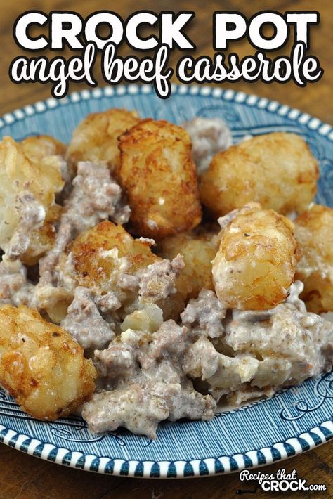 I have a feeling you are going to love this Crock Pot Angel Beef Casserole. It is full of wonderful flavor and super simple to throw together! Casserole For Two, Best Gravy Recipe, Beef Crockpot, Beef Casserole Recipes, Crockpot Recipes Beef, Crockpot Dishes, Crock Pot Soup, Crock Pot Slow Cooker, Crockpot Recipes Slow Cooker