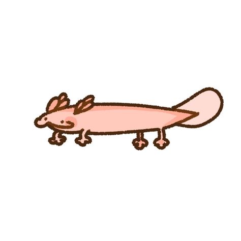 Axolotl Drawing Simple, Axolotl Drawings, Axolotl Doodle, Axolotl Pfp, Axolotl Drawing, Axolotl Art, Poppy Drawing, Goofy Drawing, Animal Doodles