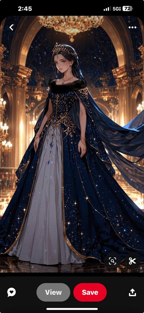 Royal Outfits Princesses, Coronation Gown, Coronation Dress, Fantasy Princess, Royal Dresses, Royal Outfits, Dress Blue, Blue Dresses, Moon