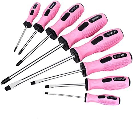 Pink Tool Set, Pink Tools, Pink Makeup Bag, Domestic Appliances, Adjustable Wrench, Phillips Screwdriver, Promotional Design, Screwdriver Set, Pink Makeup