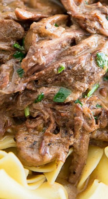 Shredded Beef Stroganoff, Classic Beef Stroganoff, Shredded Beef Recipes, Blade Roast, Best Beef Recipes, Pasta Noodle Recipe, Lectin Free, Shredded Beef, Beef Stroganoff