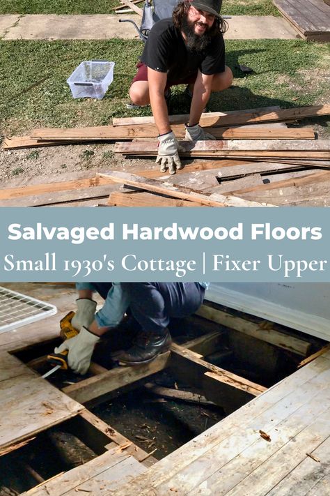 man salvaging old hardwood floors Salvaged Wood Projects, Tounge And Groove, Wood Pile, Repurposed Wood, Salvaged Wood, Oak Floors, Old Wood, Fixer Upper, Do Something