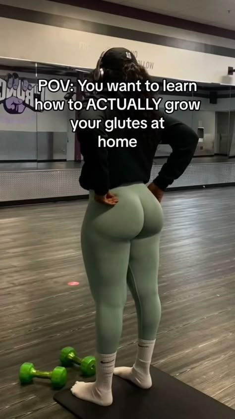 Follow to get more workout content on growing your glutes! 👆 #gluteworkout #glutegain #workouthome #homeworkouts Glutes At Home, Bigger Buttocks Workout Exercises, Grow Your Glutes, Weight Gain Workout, All Body Workout, Buttocks Workout, Leg And Glute Workout, Glute Workout, Full Body Gym Workout