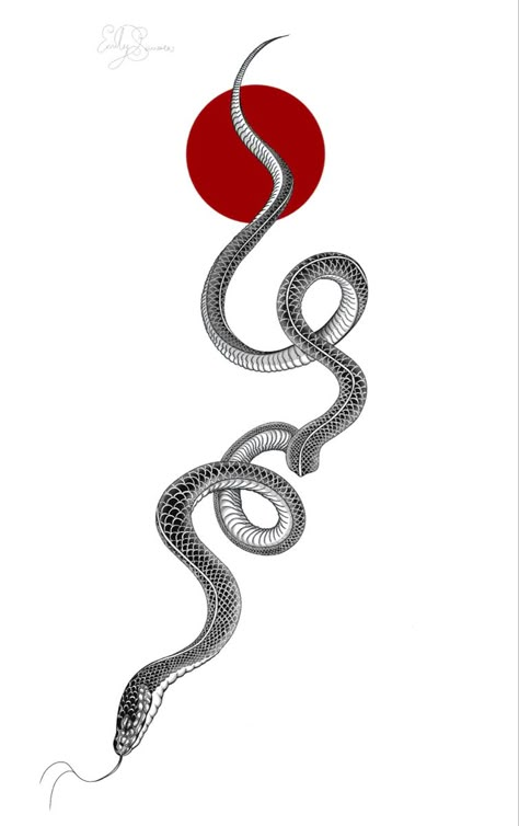 Snake Illustration Tattoo, Chinese Snake Zodiac Tattoo, Thai Snake Tattoo, Pattern Snake Tattoo, Asian Snake Tattoo, Japanese Snake Tattoo Design, Fineline Snake Tattoo, Chinese Snake Tattoo, Snake Japanese Tattoo