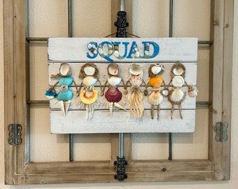 Seashell People, Shell People, Seashell Cross, Shell Creations, Religious Wall Decor, Beach Friends, Seashell Art, Seashell Crafts, Wilmington Nc