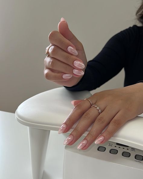 At nailsxgoldenhour, my mission is to seamlessly integrate nail art with nail care, ensuring your nails not only look beautiful but feel wonderful too 💌 products used: @opi_professionals bubble bath @daily_charme Magic white chrome #naturalnails #nailhealth #glazednails #minimalnails #cleangirlnails #gelx #structuredmanicure Bubble Chrome Nails, Bubble Bath With Chrome Nails, Bubble Bath With Chrome, Bubble Bath Chrome, Bubble Bath Chrome Nails, White Chrome, Minimal Nails, Nail Health, Look Beautiful