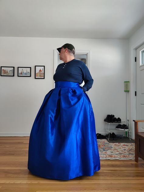 Me in my Royal BlueTaffeta Ball Gown Skirt. Taffeta Skirt, Ball Skirt, Knee Skirt, Blue Floor, Gown Skirt, Knee Skirts, Ball Gown Skirt, Circle Skirt, Ball Gown