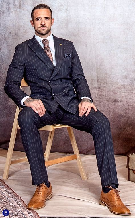 Modern Pinstripe Suit Men, Unique Men Suits, Bespoke Suits Men, 2 Piece Suit Men, Double Breasted Blazer Men, Double Breasted Pinstripe Suit, Tux Prom, Men Socks Suit, Double Breasted Suit Men