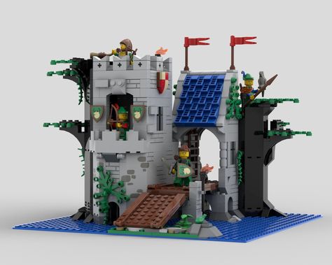 Lego Forestmen, Building A Dock, Lego Kingdoms, Medieval Lego, Lego History, Lego Techniques, Lego Medieval, Lego 4, Lego Knights