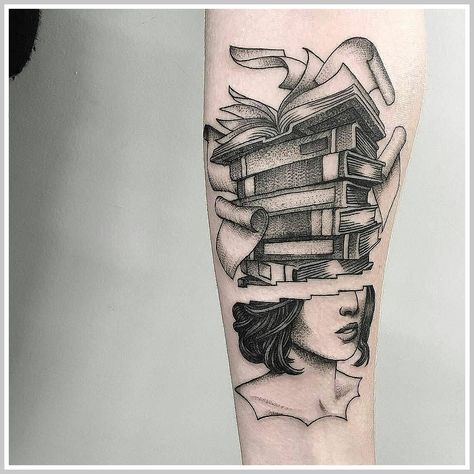 Tattoo Inspiration - Don't lose this chance to get what you need - start NOW and have what you want and deserve! Library Tattoo, Writer Tattoo, Reading Tattoo, Book Lover Tattoo, Books Tattoo, Bookish Tattoos, Nerd Tattoo, Literary Tattoos, Inspiration Tattoo